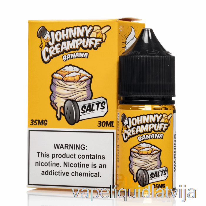 Banāns - Johnny Creampuff Salts - 30ml 35mg Vape šķidrums